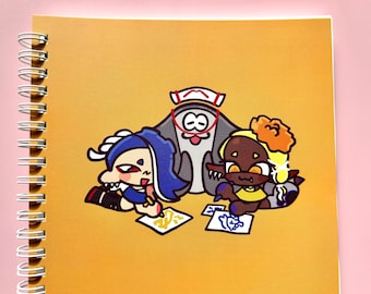 deep cut doodles | splatoon 3 A5 reusable sticker book