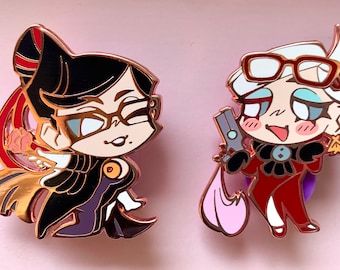 umbran lovers | bayonetta 1 hard enamel pins