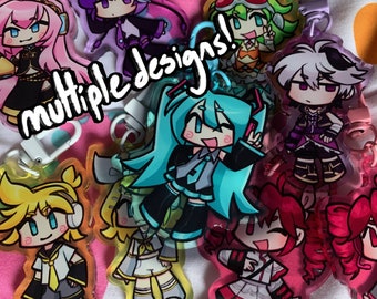 vocaloid charms! acrylic 2.5” keychains