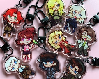 metal gear solid 1 & 2 acrylic charms