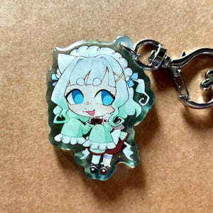 mint fantome 2” vtuber acrylic charm