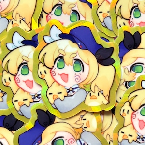 dokibird 2.5" holographic sticker