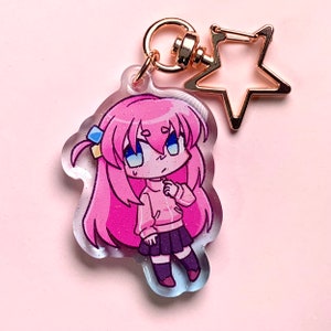 bocchi the rock 2” glitter epoxy charm