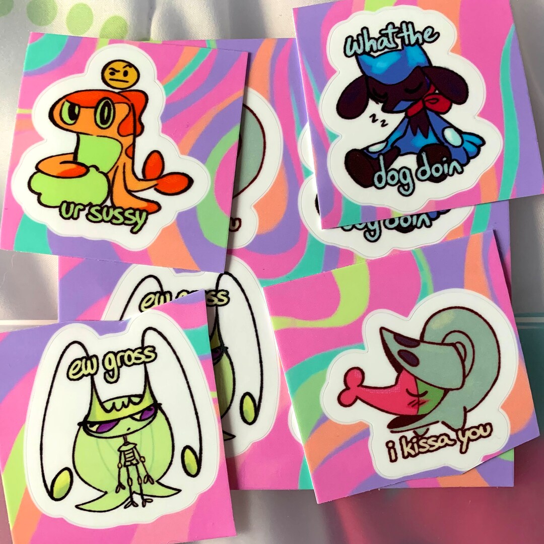 Grumpy Pokemon Sticker Pokemon Micro Stickers (1.5x1.5”, Apathy Edition) - Etsy