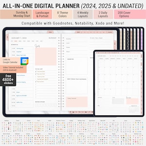 Digital Planner Goodnotes, 2024 Planner, Goodnotes planner, ipad planner, notability planner, Digital journal, daily planner