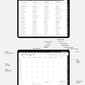 2026 Dated Digital Planner, GoodNotes & Notability Compatible (PDF Download) image 4