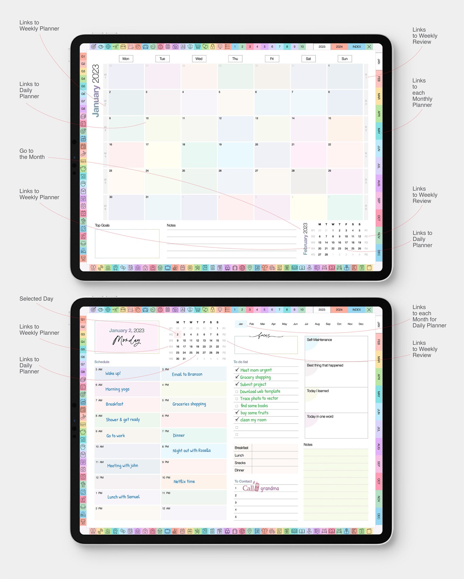 2023 Digital Planner 2023 Planner Digital Planner Digital Etsy