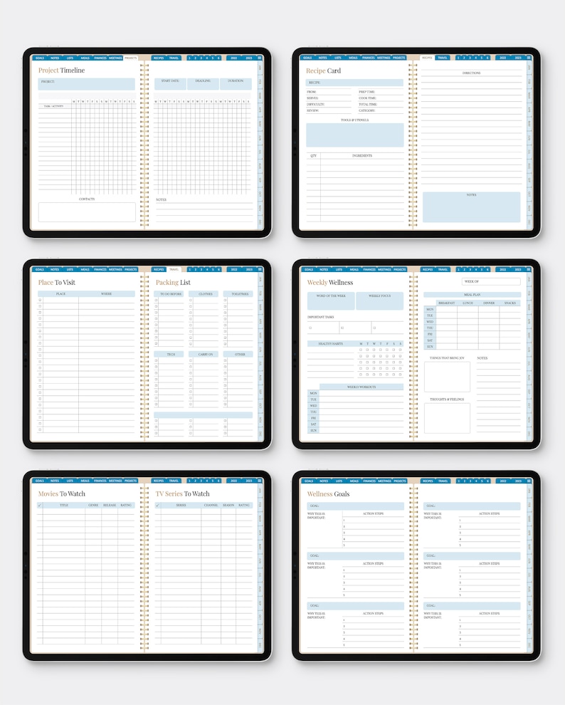 Goodnotes Planner 2022 Digital Planner Digital Planner Etsy