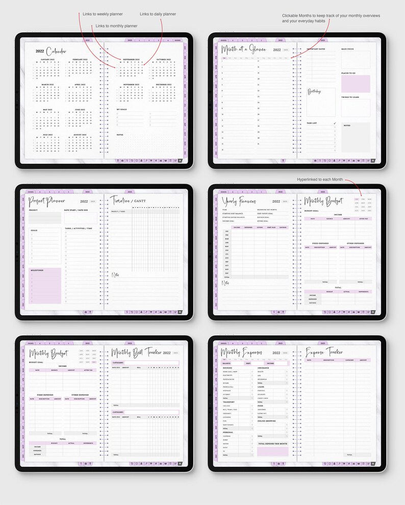 Goodnotes Planner Notability Planner Ipad Planner 2022 Etsy