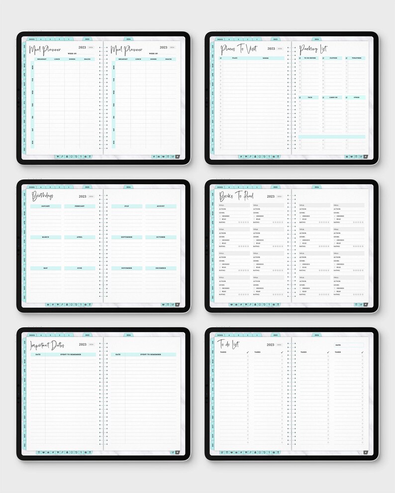 2023 Digital Planner Goodnotes Planner Dated Digital Etsy