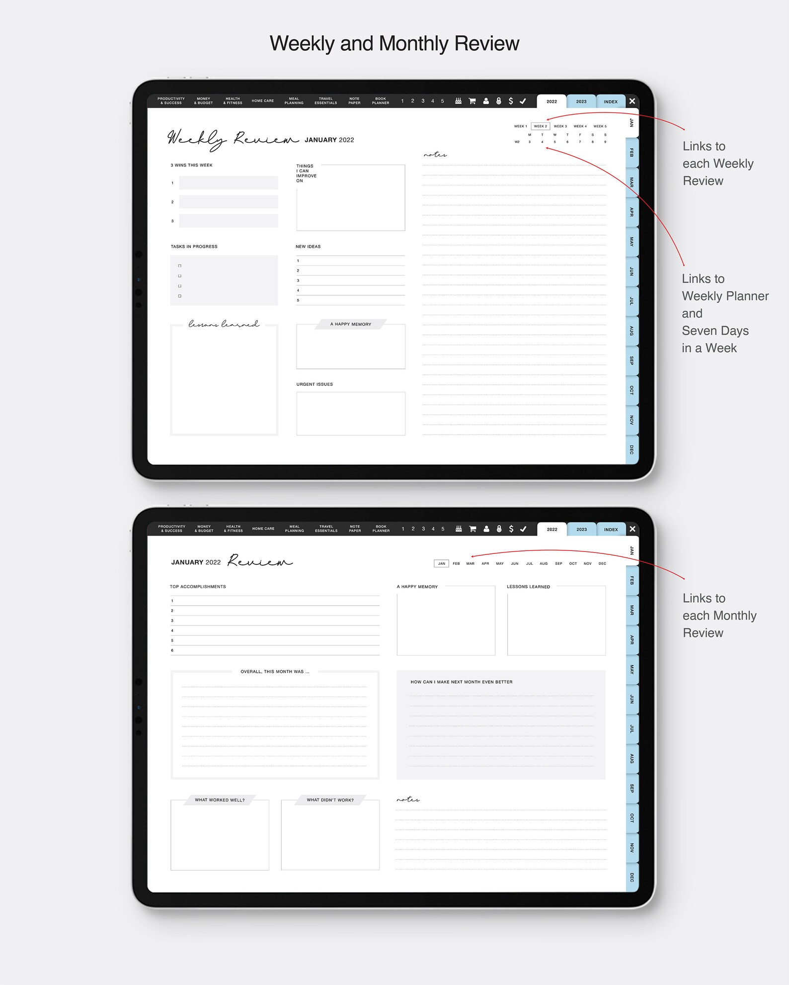 Ipad Planner Goodnotes Planner Notability Planner Digital Etsy