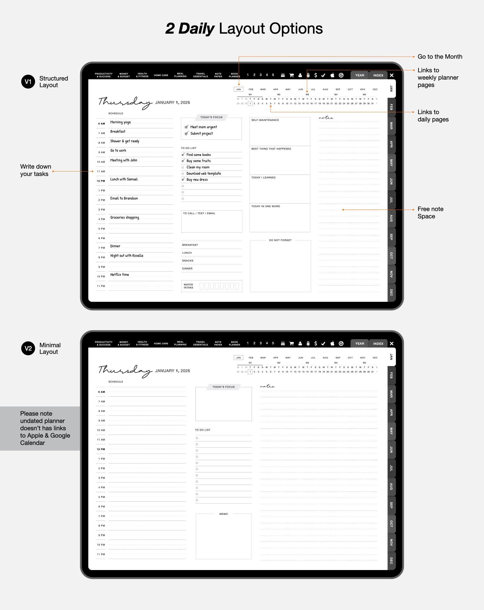 2026 Dated Digital Planner, Goodnotes & Notability Compatible (PDF ...