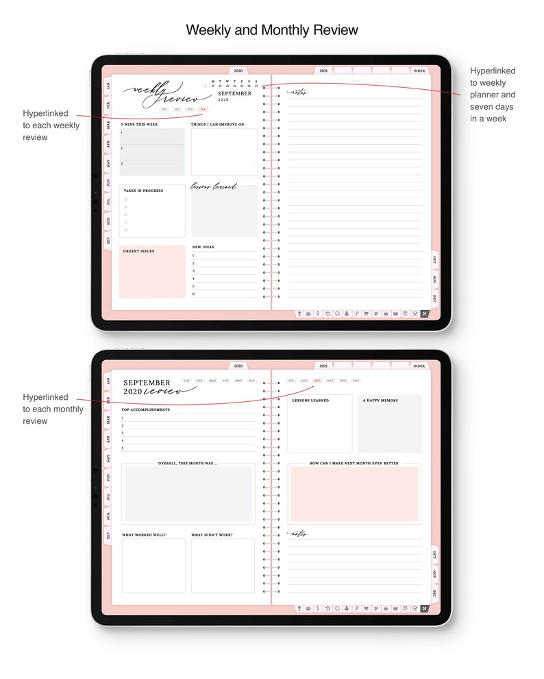 Digital Planner IPad Planner Yearly Digital Etsy