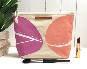 Large makeup bag / Large zip bag / Wash bag (Large) / cosmetic bag / travel pouch / zipper bag