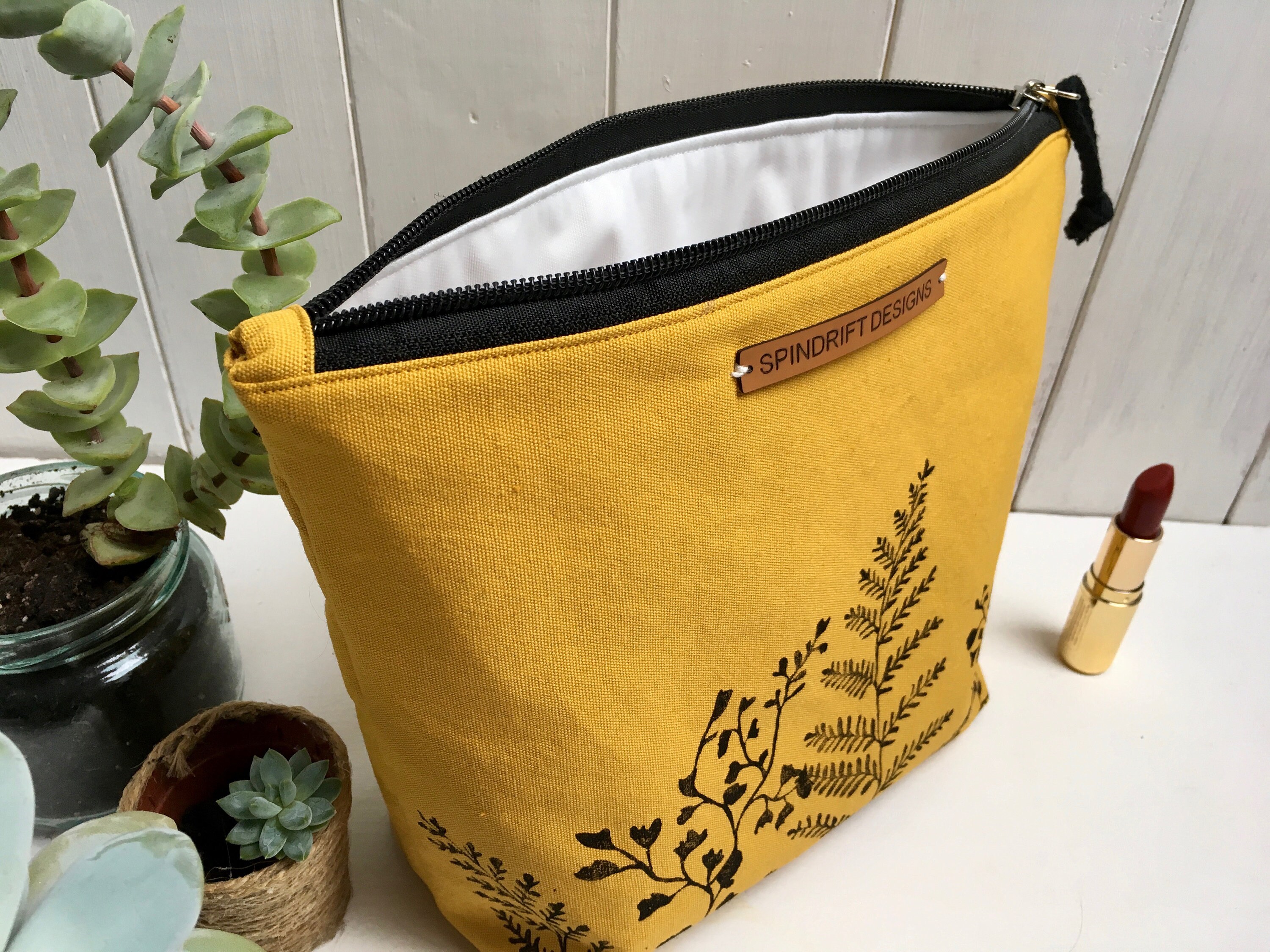 Large Makeup Bag / Large Zip Bag / Wash Bag large / Cosmetic Etsy