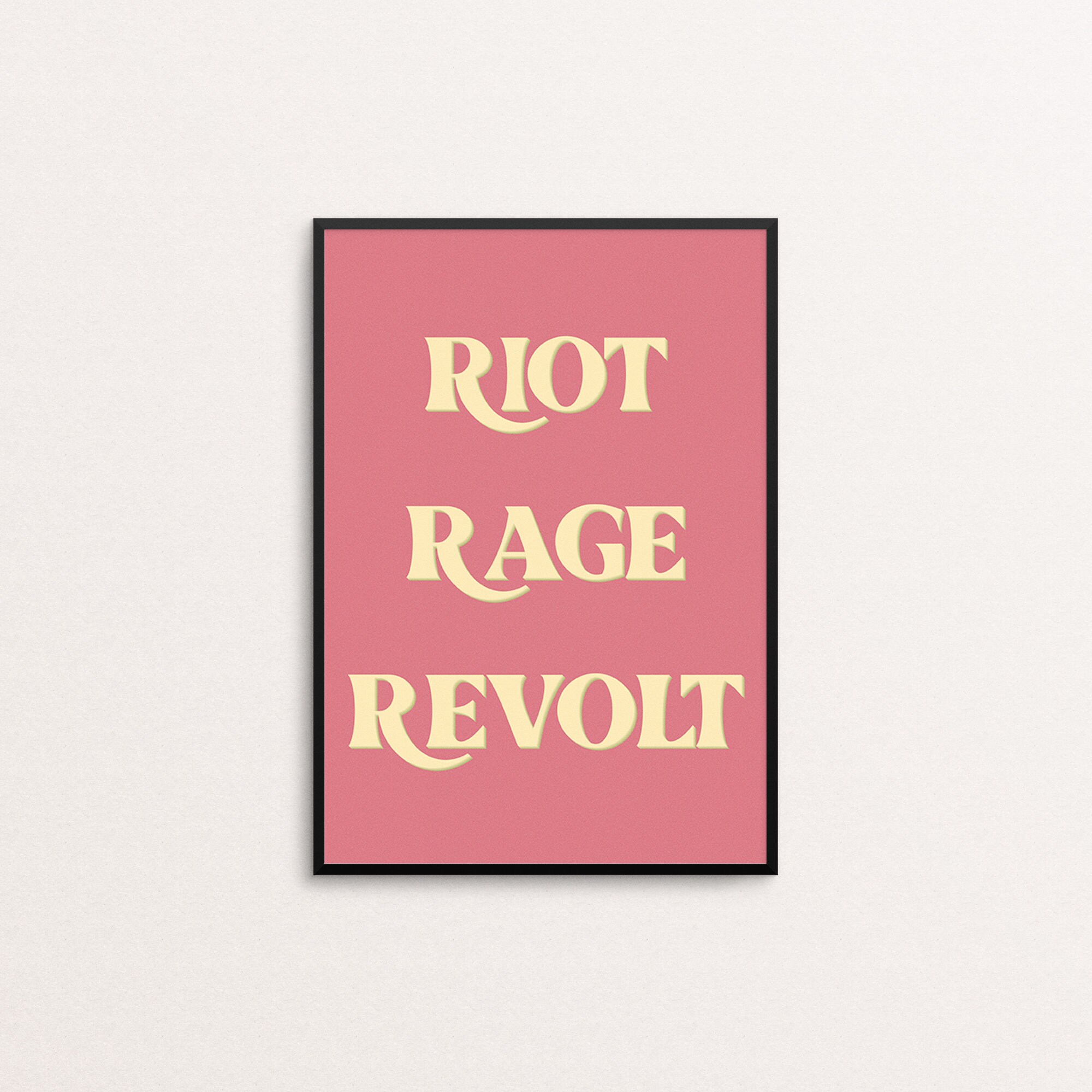 Live Laugh Love Funny Alternatives Riot Rage Revolt Funny Prints Anti Tory Print Political | Etsy Denmark