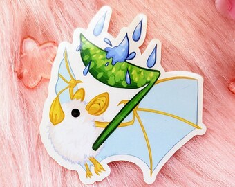 Adesivo in vinile (trasparente) pipistrello da tenda bianco honduregno