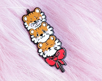 Tiger Dango Enamel Pin | Strawborble | Big Cat | Japanese Sweets | Lunar New Year | Kawaii