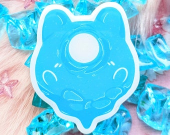 Seelie Treasure Phone Grip | Blue Glitter Anime Accessory