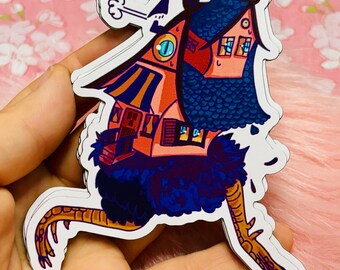 Babayaga Chicken Hut Fridge Magnet | Strawborble | Spooky Office and Home decor