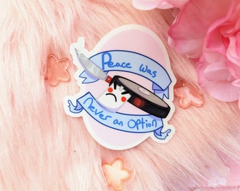 Vinyl Sticker (Clear) Peace was never an Option - Roomba