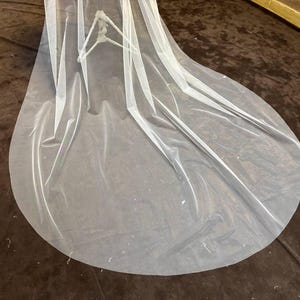 Borde de lápiz Velo suave Velo de novia de boda Marfil Velo de lápiz Velo de novia Codo Punta de los dedos Capilla Longitud de la catedral v imagen 7