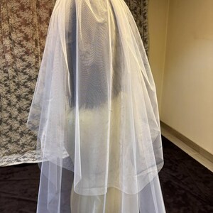 Borde de lápiz Velo suave Velo de novia de boda Marfil Velo de lápiz Velo de novia Codo Punta de los dedos Capilla Longitud de la catedral v imagen 13