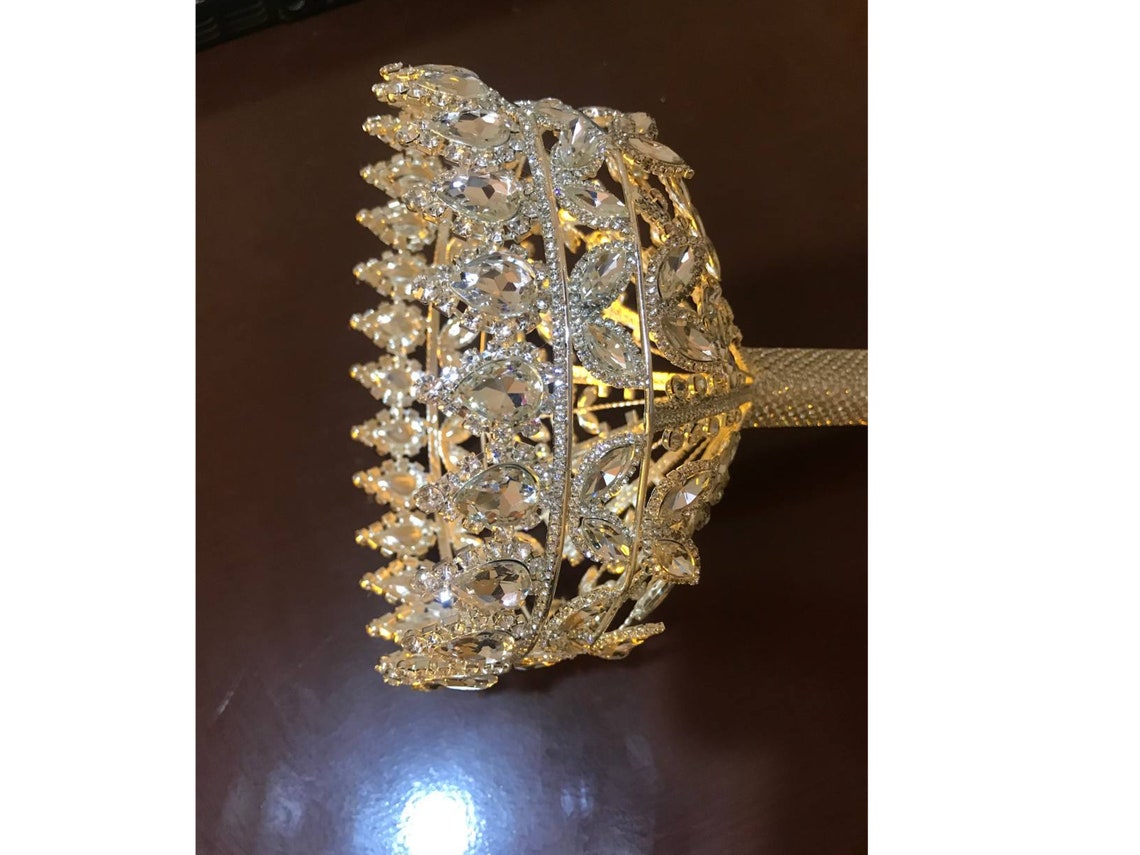 Bouquet Holders Gold Bouquets Holder Crystals Holder for Etsy