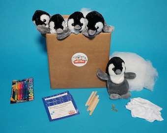 Penguin Plush Animal Making Kit 5 Pack deluxe with T Shirt