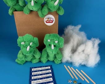 Adopt & Stuff Plush Dinosaurs – 5 Pack: No shirts