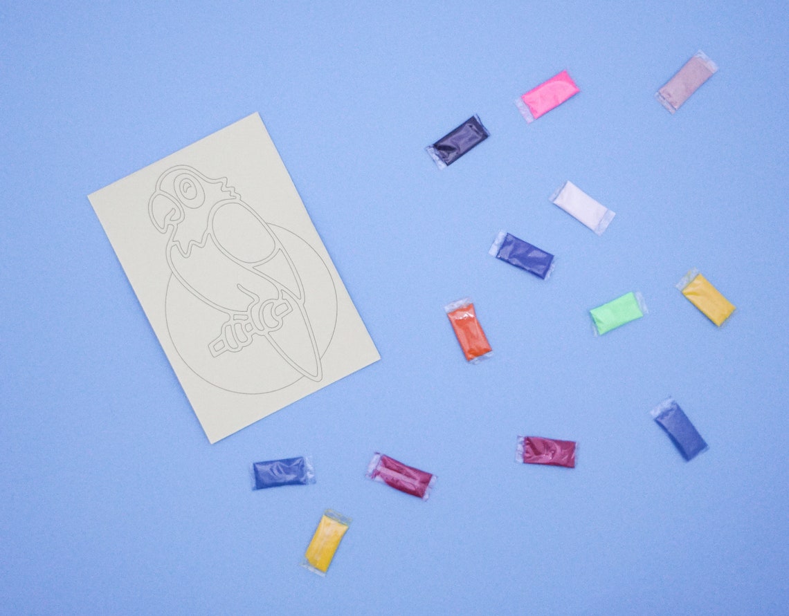 Kids Sand Art Kit 5 Pack of Sand Art Cards and Sand Kids Etsy