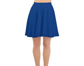 Falda de disfraz de Mickey Mouse azul - Falda skater acampanada para mujer - Estampado completo - Inspirada en el Club de Mickey Mouse de Disney - Tallas hasta 3XL