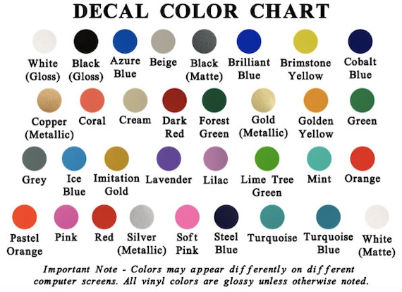 Ole Color Chart