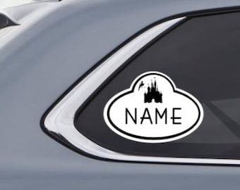 Disney Inspired Cast Member CM Name Tag Decal - Customize with your name! - Custom Vinyl Decal