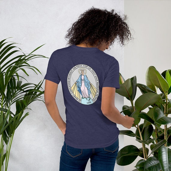 Double Sided Miraculous Medal T-Shirt Double Sided Miraculous Medal T-Shirt