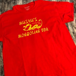 UNISEX Mushu&#39;s Mongolian BBQ Restaurant - Mercantile Collection - Crew Neck Shirt Tshirt - Inspired by Disney Mulan - Multiple Options