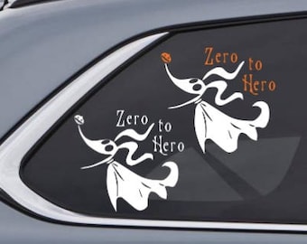 Zero to Hero Ghost Dog - Nightmare Before Christmas Inspired Custom Vinyl Decal