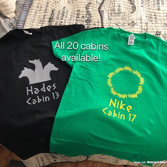 Unisex Camp Half Blood Cabin Shirts Inspired By Percy Jackson Etsy