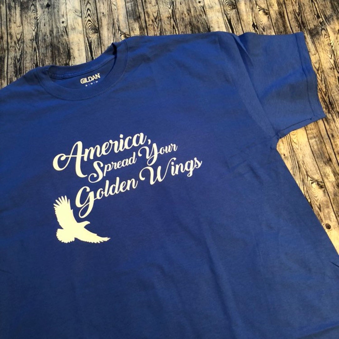 UNISEX America Spread Your Golden Wings Song Lyrics Collection crew