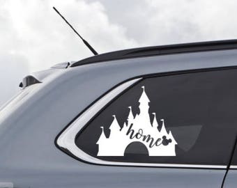 Sleeping Beauty Castle Home Silhouette - Disney World and Disneyland Inspired Custom Vinyl Decal