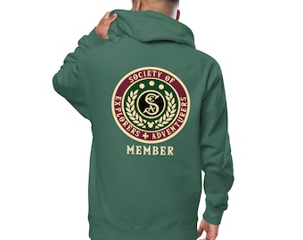 Society of Explorers and Adventurers - SEA - 2 Sided Zip Up Unisex Hoodie Sweatshirt - Up to 2XL