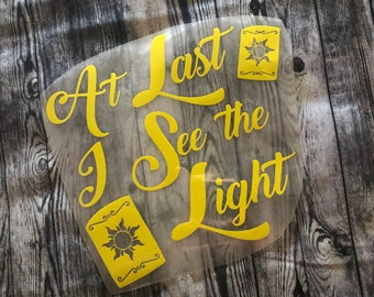 IRON-ON At Last I See the Light - Song Lyrics Collection - Disney Tangled - Diy Do It Yourself Heat Transfer Only-Place on Own Garment