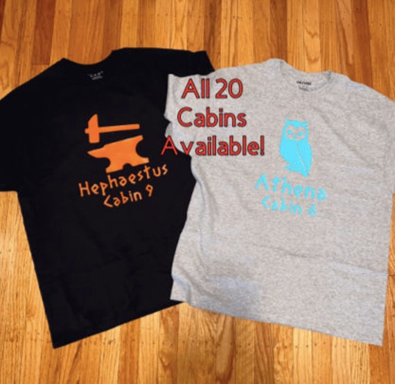 UNISEX Camp Half Blood Cabin Shirts Inspired by Percy Jackson