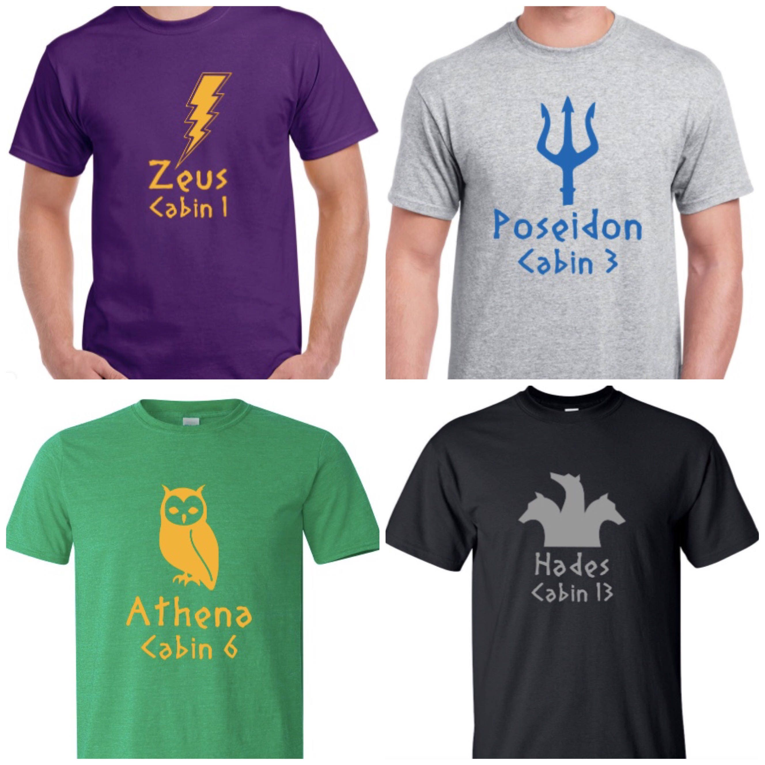 Camp Half Blood Shirts with Cabin Logo / Percy Jackson sold by DaviHoffman  | SKU 24913823 | Printerval