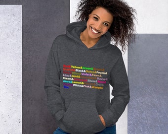 Dreamcoat Colors - Unisex Hoodie Sweatshirt - Inspired by Joseph and the Amazing Technicolor Dreamcoat Lyrics - Broadway Musical - Up to 5XL