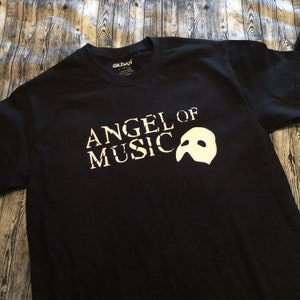 UNISEX Angel of Music Phantom of the Opera Musical Inspired Tshirt Crew Neck Shirt - Many Size & Color Options Available