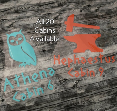 Camp Half Blood Cabins 1.75 Button Badges all 20 