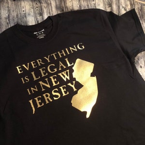 UNISEX Everything is Legal in New Jersey Alexander Hamilton Musical Lyrics Inspired Tshirt Crew Neck Shirt - Size & Color Options Available