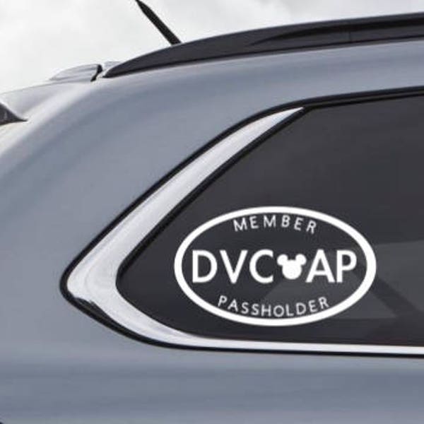 The Real ORIGINAL Disney Vacation Club (DVC) and Annual Passholder (AP) Dual Euro Inspired Oval Decal - Custom Vinyl Decal