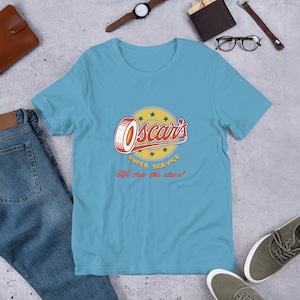 Oscar&#39;s Super Service - Hollywood Studios Sign - Adult Unisex Shirt Tshirt  -Inspired by Disney World - Movie- Cast Member - Sizes up to 4XL